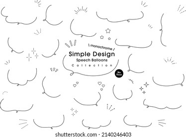 Monochrome speech balloon design set