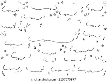 Monochrome speech balloon design set