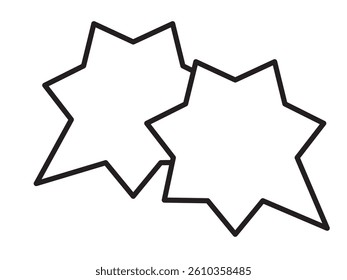 Monochrome speech bubble icon drawn with simple black lines