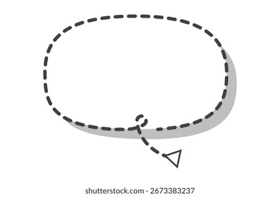 monochrome Sprechblase mit Fehlregistrierungseffekt