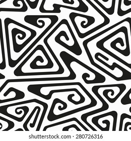 monochrome spiral seamless pattern