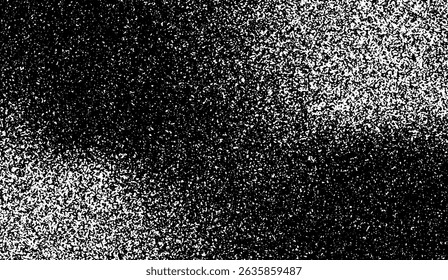 Monochrome Splatter Texture Background with Contrast and Grain Effect for Digital Art and Design Projects, Vector Illustration for Overlay and Graphic Elements