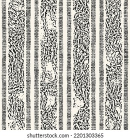 Monochrome Splattered Canvas Textured Irregularly Striped Pattern