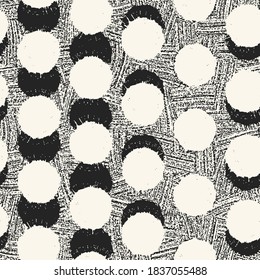 Monochrome Splattered Dots Textured Pattern