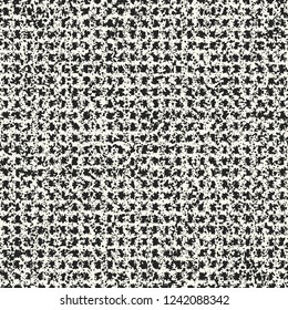 Monochrome Splattered Effect Textured Distressed Background. Seamless Pattern.