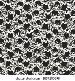 Monochrome Splattered Ink Dots Pattern