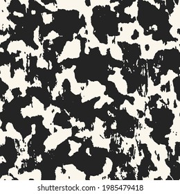 Monochrome Splattered Textured Camouflage Pattern