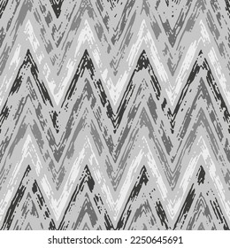 Monochrome Splattered Textured Chevron Pattern