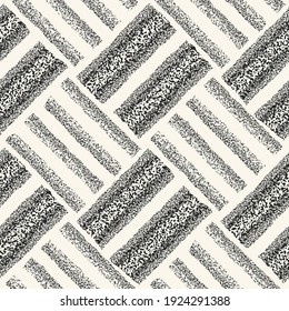 Monochrome Sprayed Paint Textured Checked Pattern