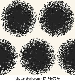 Monochrome Sprayed Textured Organic Dots Pattern