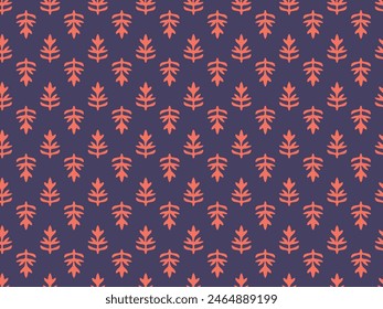 MONOCHROME SPRIG FLORAL SEAMLESS PATTERN BLOCK PRINT PATTERN BATIK PRINT BACKGROUND DIGITAL PRINTING TEXTILE PATTERN