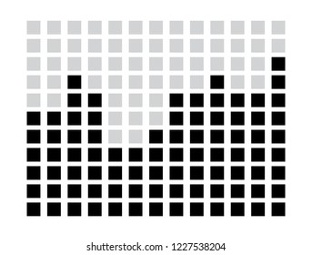 monochrome square diagram equalizer design isolated on white background