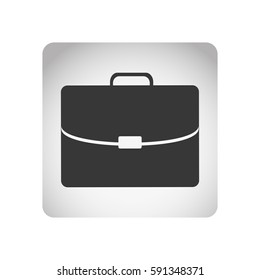 monochrome square frame with silhouette briefcase executive icon vector illustration