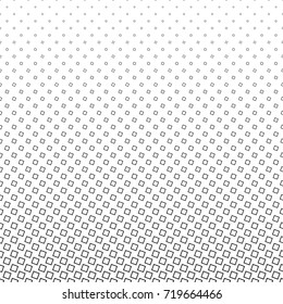 Monochrome square pattern - black and geometrical halftone abstract vector background design from angular squares