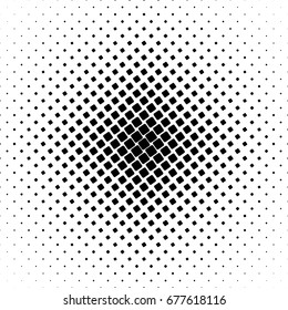 Monochrome square pattern - geometrical abstract vector background graphic from angular rounded squares