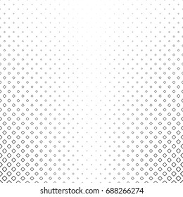 Monochrome square pattern - geometrical abstract vector background graphic design from diagonal rounded squares