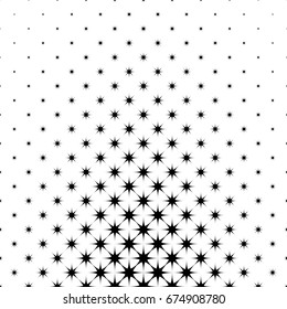 Monochrome star pattern - abstract vector background design from geometric polygonal shapes