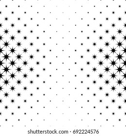 Monochrome star pattern - geometrical abstract vector background design from polygons
