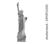 Monochrome Statue of Liberty Vector Illustration