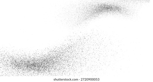 Gradiente pontilhado monocromático, flor de manchas macias e centro haloed, anel de vinheta sutil. Dispersão fina de pontos, desvanecimento do ar, núcleo negativo limpo; ilustração vetorial