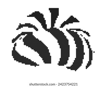 Monochrome Stippled Plant Foliage Artwork Vector