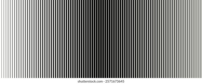 Monochrome striped background with vertical lines. Black and white background creates a sleek, modern texture with a black and white color scheme. Digital background vector. Gray background.