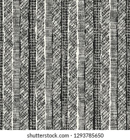 Monochrome Striped Complexity Textured Background. Seamless Pattern.