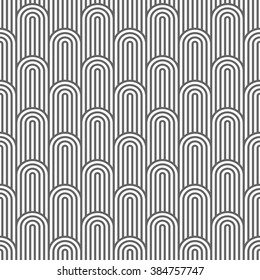  Monochrome striped flaked seamless pattern. Vector background