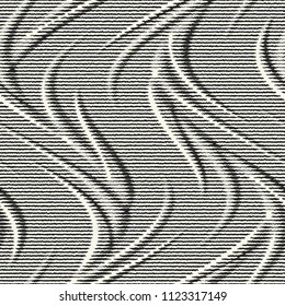 Monochrome Striped Optical Graphic Pattern
