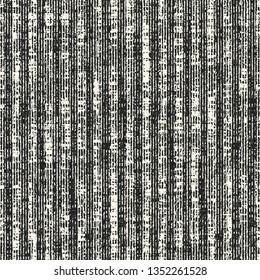 Monochrome Striped Variegated Stroke Textured Distressed Background. Seamless Pattern.