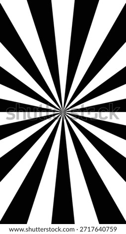 Monochrome stripes emanating from the center point isolated on transparent background
