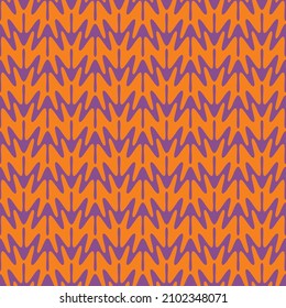 Diseño monocromo elegante Wavy Retro Zigzag Patrón de vectores sin inconvenientes Perfecto para diseño interior Alamante Imprimir tonos naranja morado