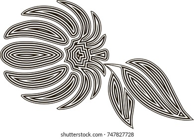 monochrome stylized tangerine