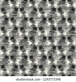 Monochrome Subtle Checked Complexity Textured Background. Seamless Pattern.