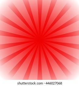 Monochrome sunburst background with radial lines. Glowing light effect. Vector illustration.