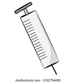 Monochrome syringe - vector