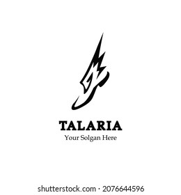 Monochrome Talaria Logo Shoes God Symbol Stock Vector (Royalty Free ...