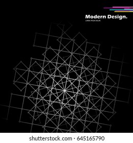 Monochrome template. Black and white tile structure.