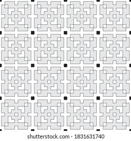 Monochrome Tetris Pattern for Background