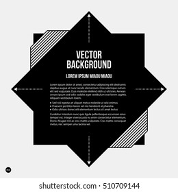 Monochrome text background in strict style. Useful for presentations and web design.