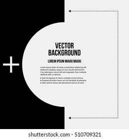Monochrome text background in strict style. Useful for presentations and web design.