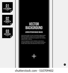Monochrome text background in strict style. Useful for presentations and web design.