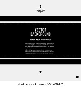 Monochrome text background in strict style. Useful for presentations and web design.