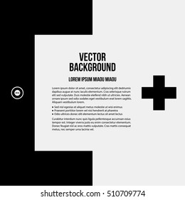 Monochrome text background in strict style. Useful for presentations and web design.