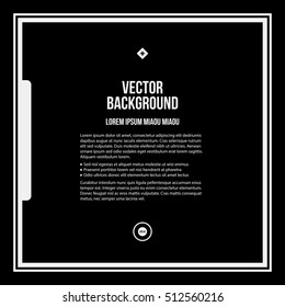 Monochrome text background in strict style. Useful for presentations and web design.