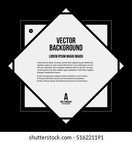 Monochrome text background in strict style. Useful for presentations and web design.