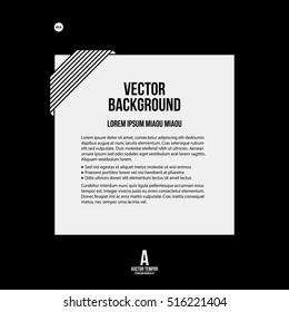 Monochrome text background in strict style. Useful for presentations and web design.