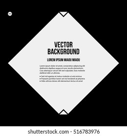 Monochrome text background in strict style. Useful for presentations and web design.