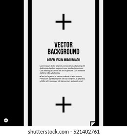 Monochrome text background in strict style. Useful for presentations and web design.