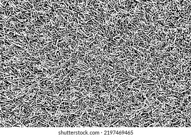 Monochrome Texture Of Artificial Turf. Overlay Template. Vector Illustration